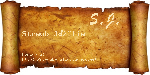 Straub Júlia névjegykártya
